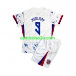 Camisolas de futebol Noruega Erling Haaland 9 Criança Equipamento Alternativa 2024 Manga Curta